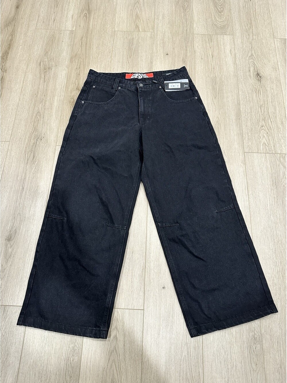 NWT Jaded London Jeans Mens 34x30 Black Wide Leg Colossus Fit Denim